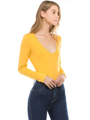 V-Neck Long Sleeve Bodysuit