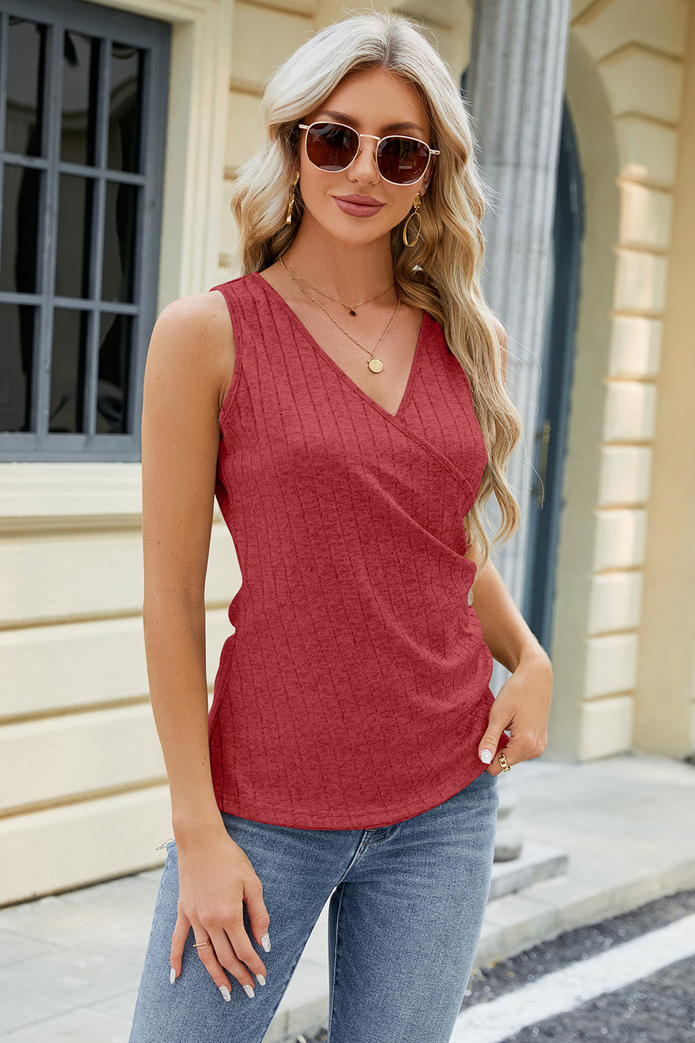 Surplice Wide Strap Tank