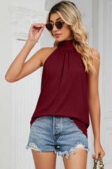 Tied Grecian Neck Tank