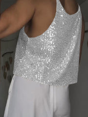 Sequin Deep V Tank