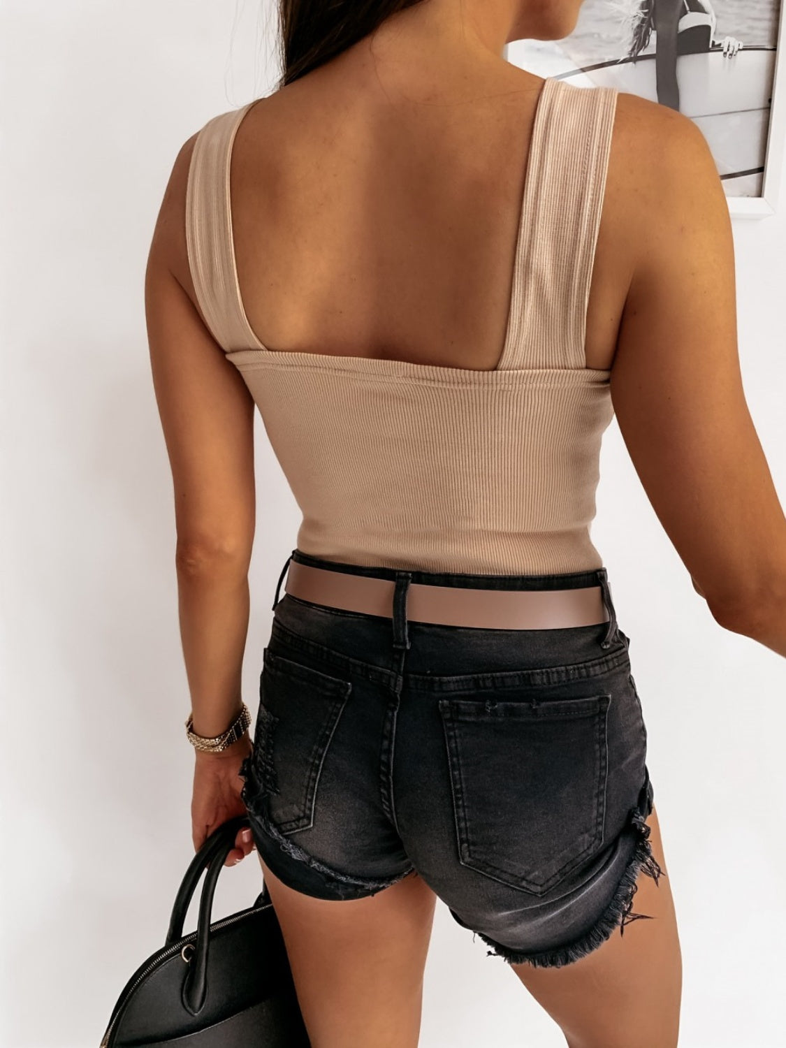 Square Neck Wide Strap Tank