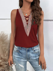 Crisscross V-Neck Tank