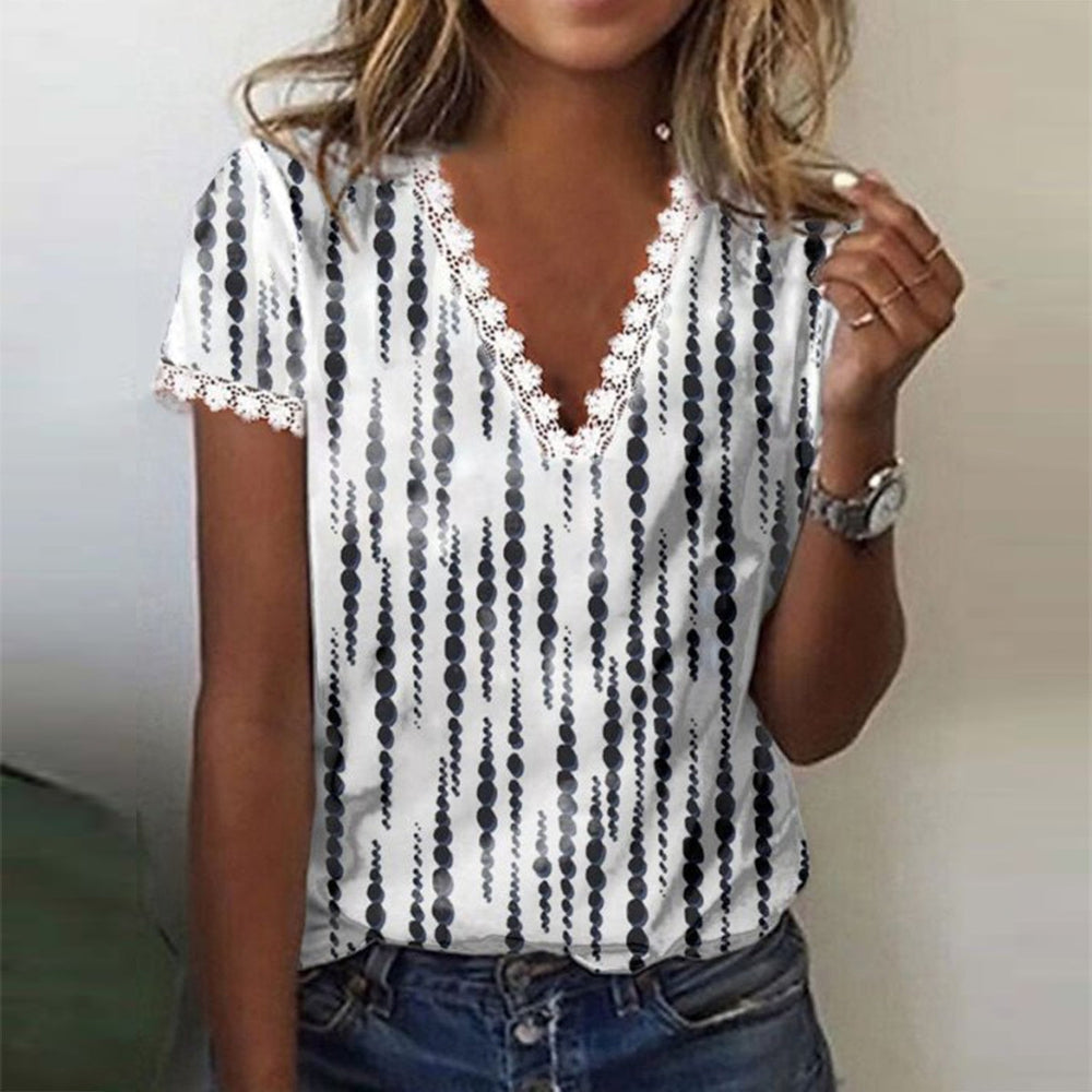 Black and White Striped Top