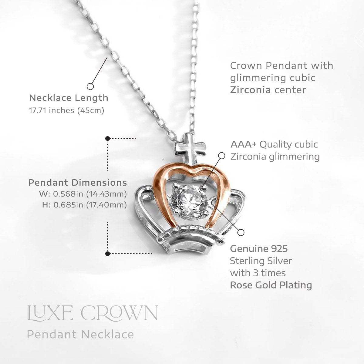 (🎁Early Christmas Sale🎁)To My Badass Daughter - Luxe Crown Necklace Gift Set