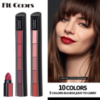 5 in 1 Lipstick MATTE & NUDE 7.5Gm -10 Different Shades Combo——latest new products in Feb,2022