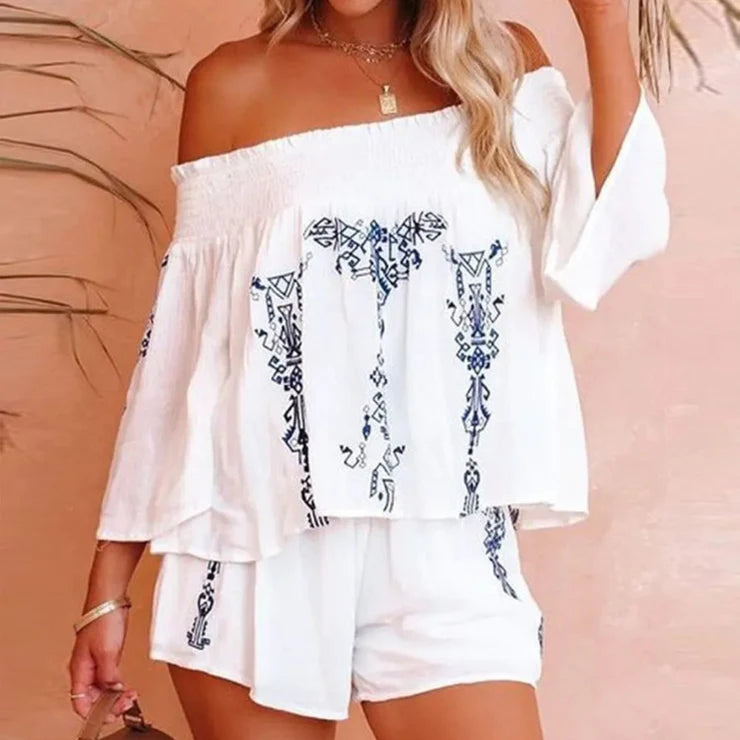 Sexy Off the Shoulder Two Piece Set