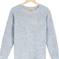 Comfy Plain Grey Round Neck Sweater
