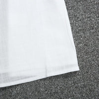 Elegant White V-Neck Print Mini Dress