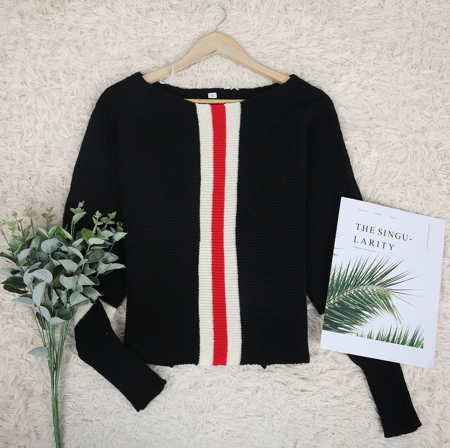 Vintage Striped Print Sweater