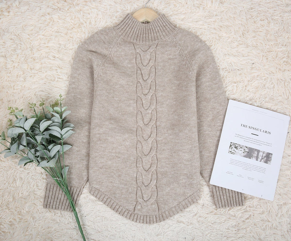 Vintage Long Sleeve Plain Sweater