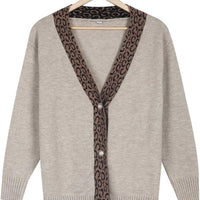 Glam Leopard Knitted Cardigan