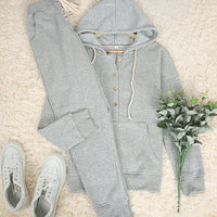 Key to Our Heart Grey Hoodie and Jogger Set