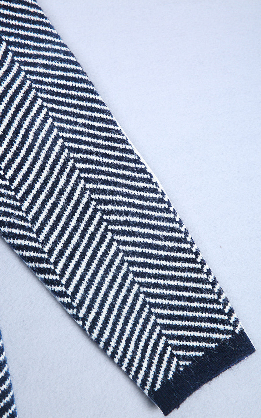 Elegant Navy Print Long Sleeve Sweater