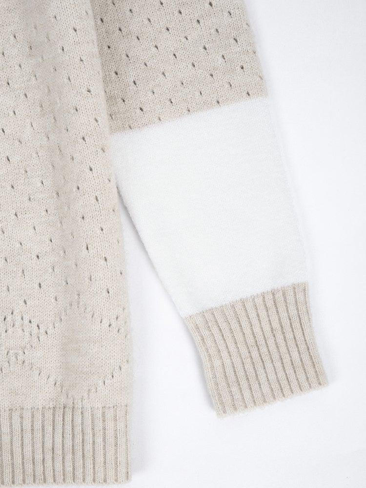 Chic Long Sleeve Print Sweater