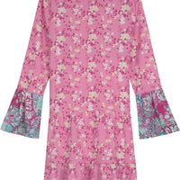 Super Sweet Pink Prairie Meadow Mini Dress