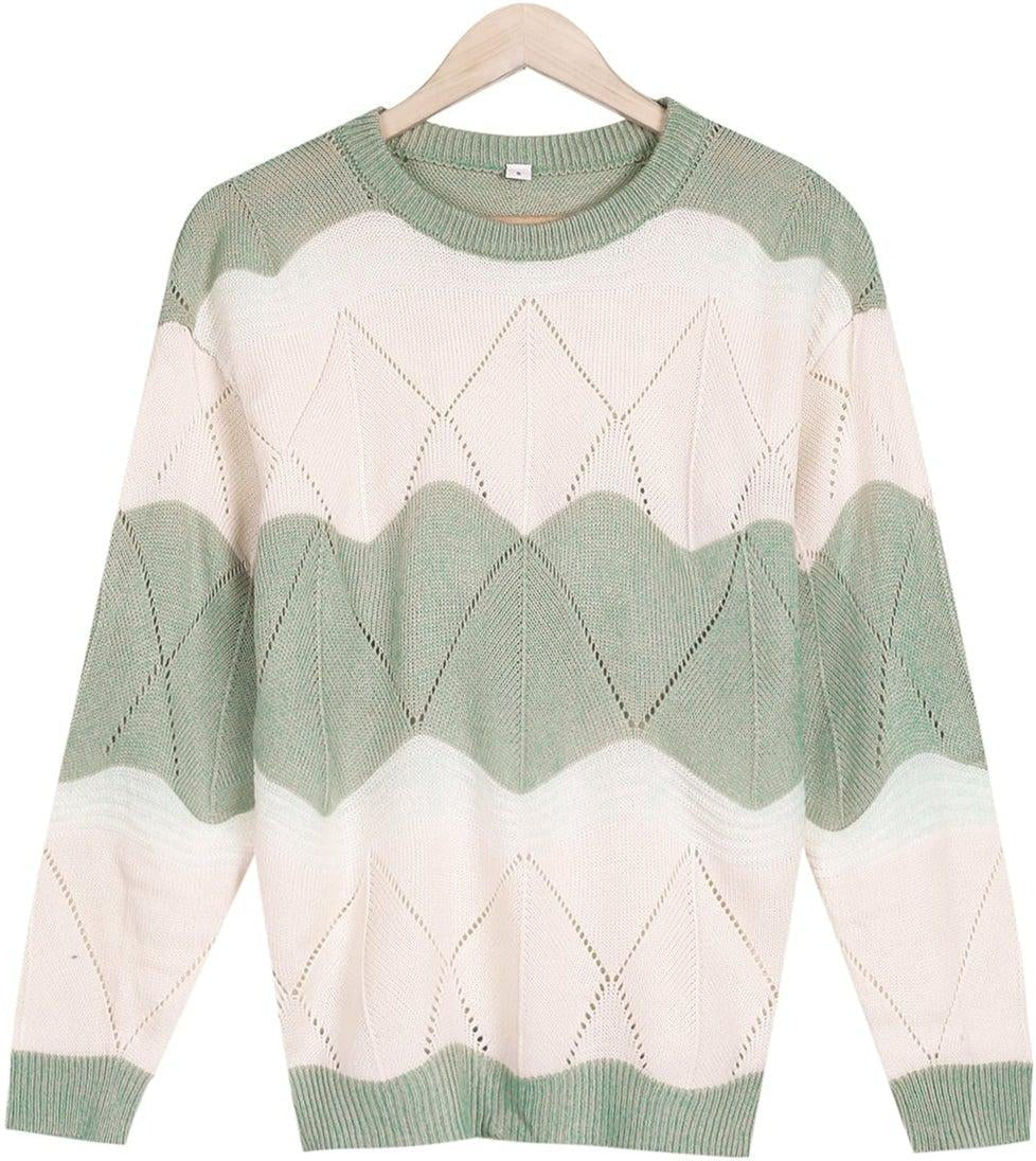 Lauderdale Apricot and Green Sweater