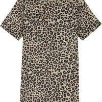 Wild Zip V-Neck Leopard Print Top