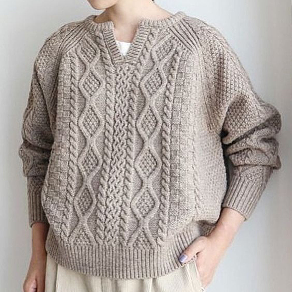 Classy Long Sleeve Plain Sweater