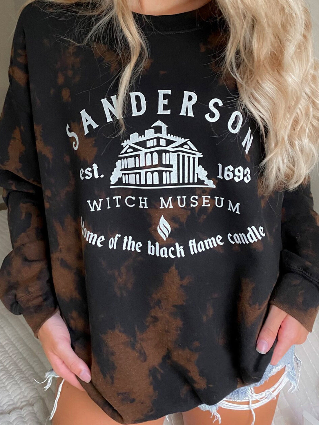 Sanderson Sisters Witch Museum Bleached Sweatshirt