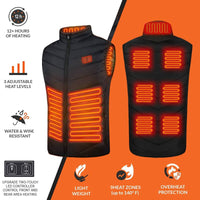 (🎁Early Christmas Sale-50% OFF🎁) 2022 Updated Version Two-touch LED Controller Heated Vest For Men & Women With Battery Pack