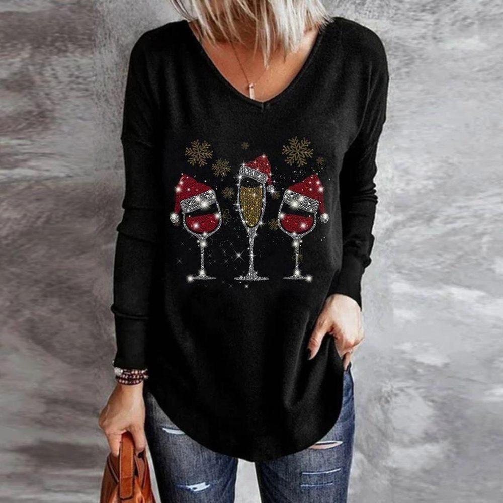 Christmas Party Tipsy Wine Glass Santa Hat Top