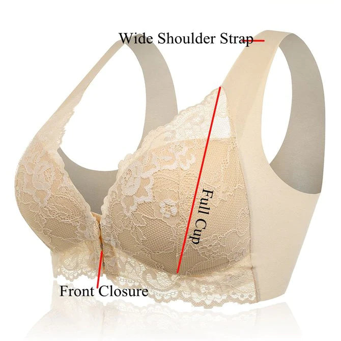 Riceel® SORA BRA Front Closure '5D' Shaping Push Up Bra (Sixty Is The New Sexy!)Beige