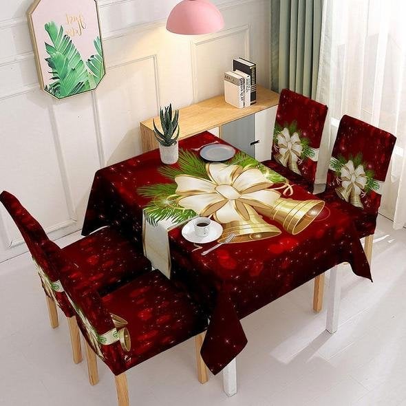 🎅Holiday Promotion 50% Off - Christmas Tablecloth Chair Cover Decoration