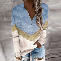 Chic Blue Long Sleeve Sweater