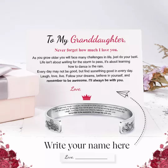 (🎁Early Christmas Sale🎁)To My Granddaughter, I Will Always Be With You Bracelet