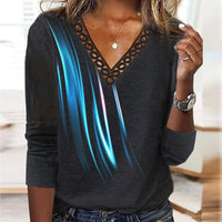 Cool V-Neck Long Sleeve Top