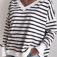 Classy Long Sleeve Striped Top