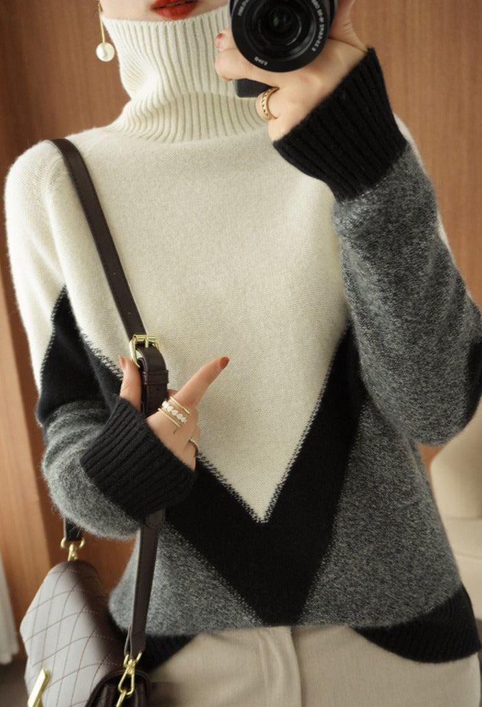 Glamorous Color Block Sweater