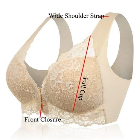 FW®E-FRONT CLOSURE BREATHABLE '5D' SHAPING PUSH UP BRA(BUY ONE GET TWO FREE) -Black
