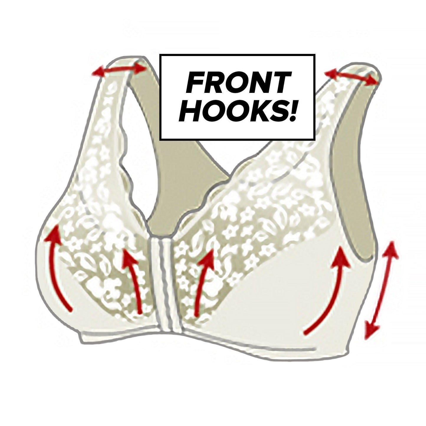 Front hooks, stretch-lace, super-lift, and posture correction ¨C ALL IN ONE BRA!