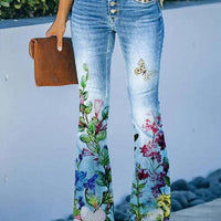 🌹Flare Printing Design Jeans🌹-BUY 2 FREE SHIPPING