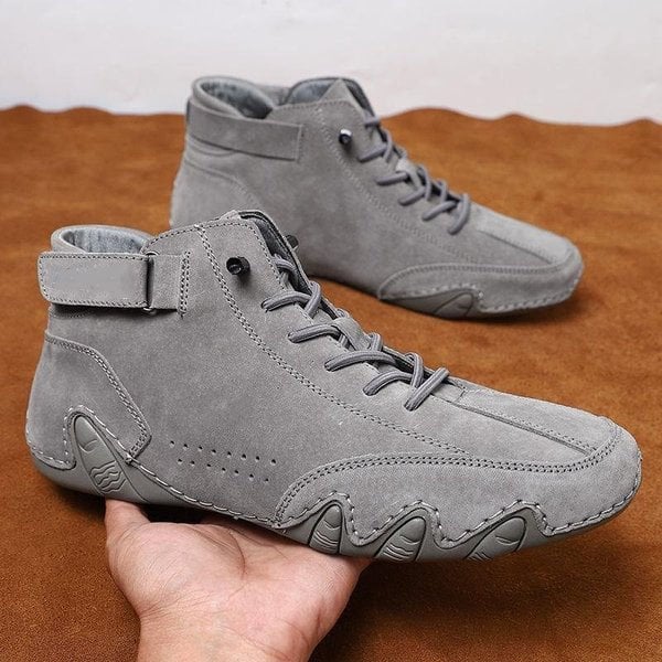 Italian Handmade Suede Velcro  Boots-?Buy 2 Free Shipping