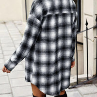 Baggy Long Sleeve Check Outerwear