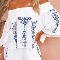 Sexy Off the Shoulder Two Piece Set