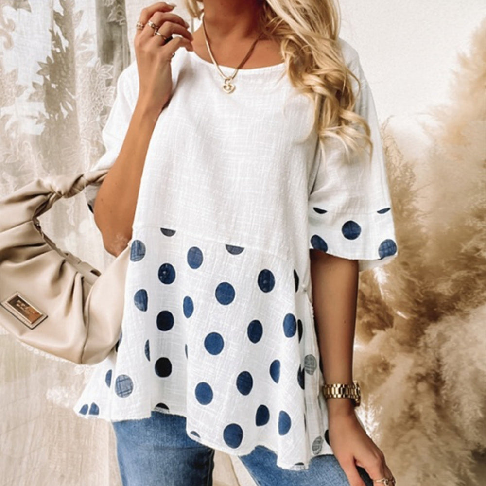 Comfy Round Neck Short Sleeve Top