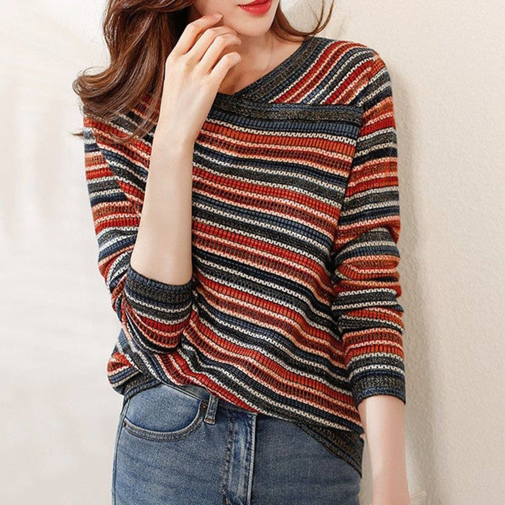 Special Long Sleeve Red Print Sweater
