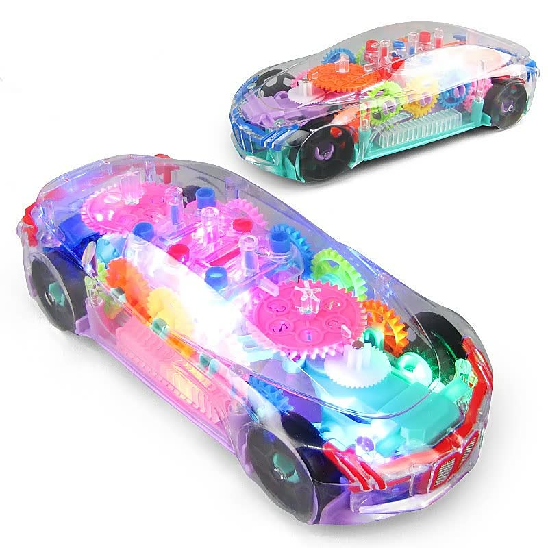 Electric Transparent Gear Toy For Kids